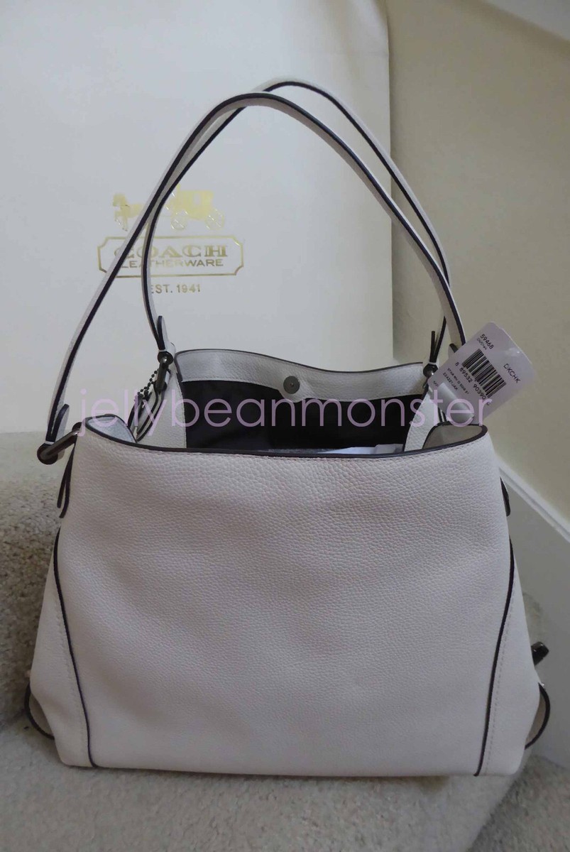 にの COACH 59468 EDIE 31 PEBBLE LEATHER STAR RIVETS SHOULDER BAG PURSE