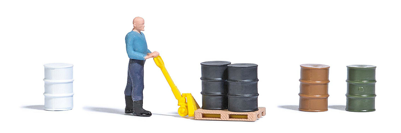 Busch 7809 A-Set: Hubwagen mit Figur, H0