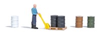 Busch 7809 A-Set: Hubwagen Mit Figur, H0