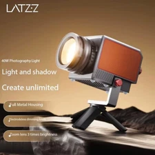 LATZZ 40W Handheld Outdoor Mini Led Video COB Light Studio Bi-Color 2800K-6800K 