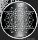 2020 Star Tetrahedron Silver Shield 1oz Silver Proof W/COA Sacred Geometry #3