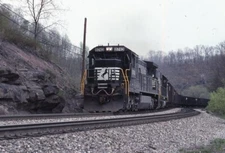 NS 8743 NORFOLK SOUTHERN Railroad Train Locomotive BLUEFIELD VA Photo Slide