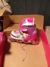 SULIFEEL Rainbow Unicorn Inline Skates for Girls, Size M 32-36 EU