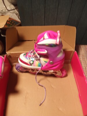 SULIFEEL Rainbow Unicorn Inline Skates for Girls, Size M 32-36 EU