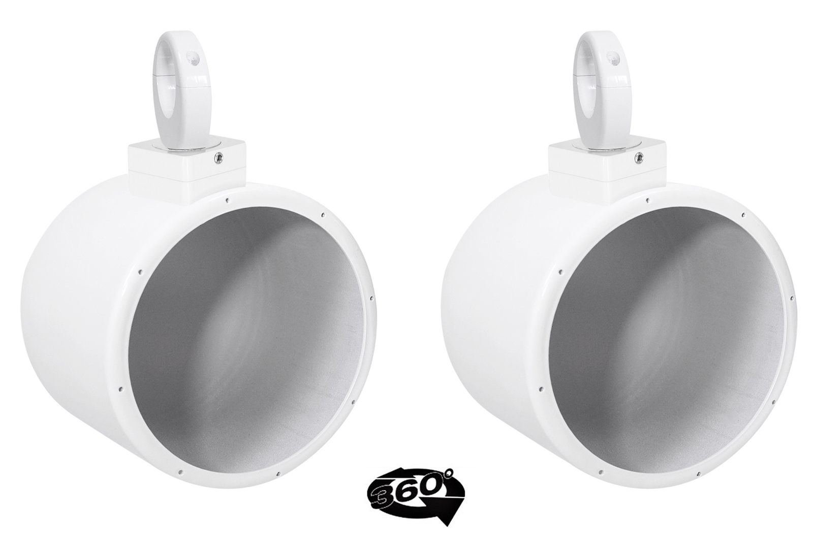 2 Rockville MAC80W 77 Поворотные на 360 колонки из белого алюминия для вейкбординга Rockville MAC80W 77