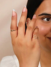 14k GOLD GENUINE DIAMOND  WRAP RING SIZE-3-8 US 14K GOLD FINE JEWELRY