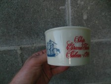 VINTAGE OLD SPICE SHAVING MUG SHULTON SHIP GRAND TURK SALEM 1786 CUSTARD GLASS