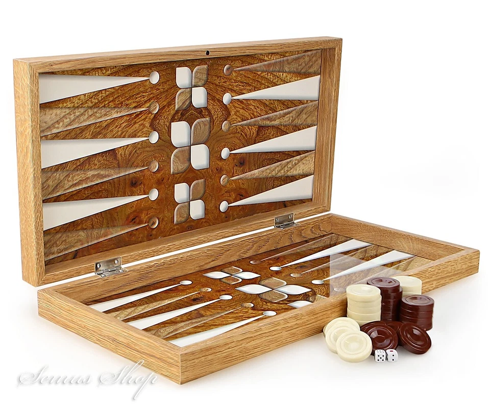 Luxus 3D Wood Backgammon Tavla XXL B  - Ware - Bild 3 von 4