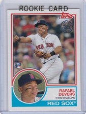 RAFAEL DEVERS ROOKIE CARD 2018 Topps Baseball RC BOSTON RED SOX 1983 DESIGN LE!