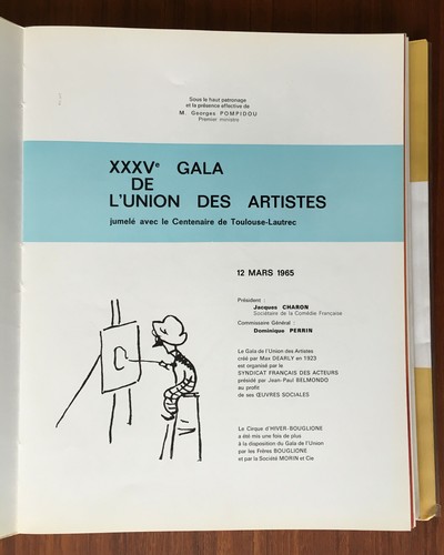 Programme Gala Union des Artistes 1965 / Bouglione / Toulouse-Lautrec - Picture 2 of 11