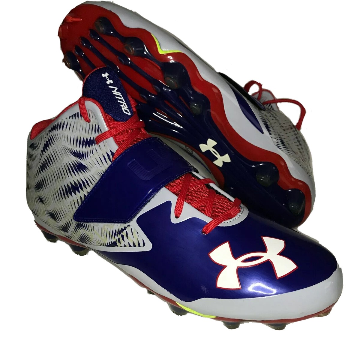 UNDER ARMOUR MC Football Cleats Nitro clutchfit Mid 4D Foam Insole UA Size  15