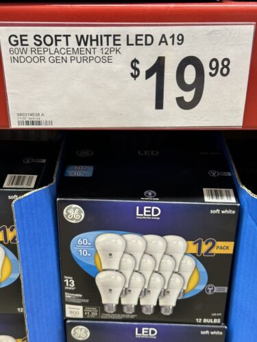 ✔️48 BULBS GE LED Bulbs SOFT WHITE DIMMABLE A19 Light Bulb 10 Watt Replaces 60W - Picture 2 of 10