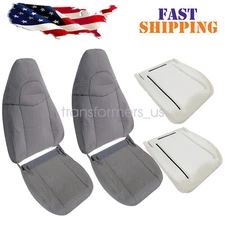 For 2003-2012 Chevy Express & GMC Savana 1500 2500 3500 Front Cloth Seat Cover