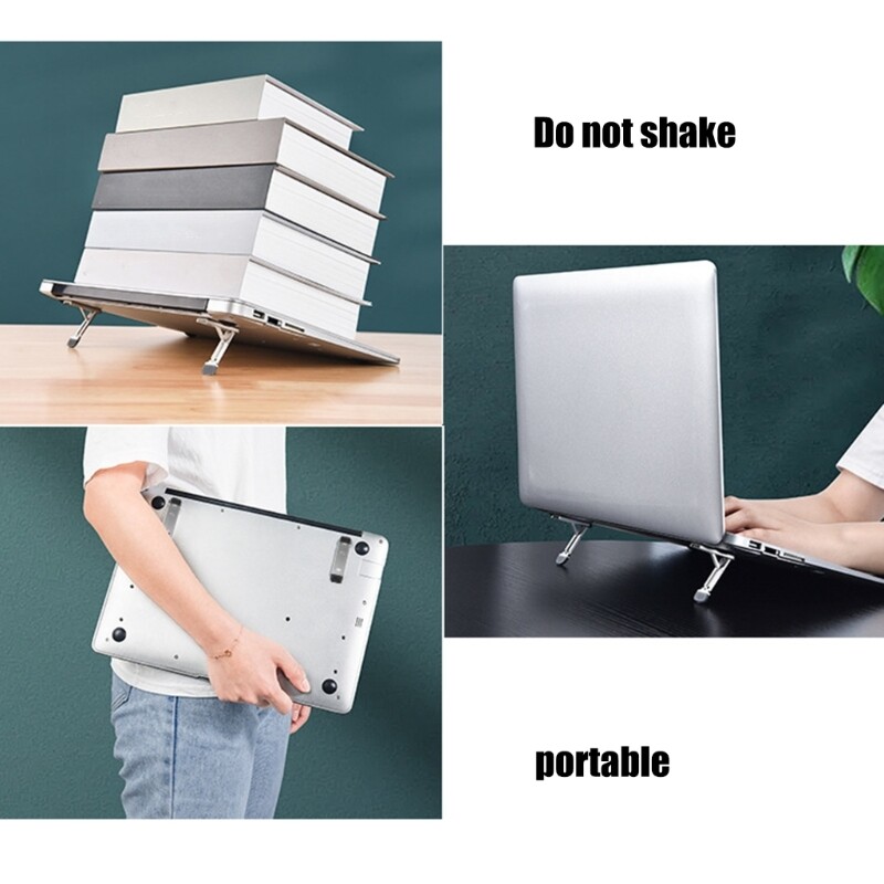 Laptop Stand for Desk Adjustable Laptop Risers Foldable Portable Laptop