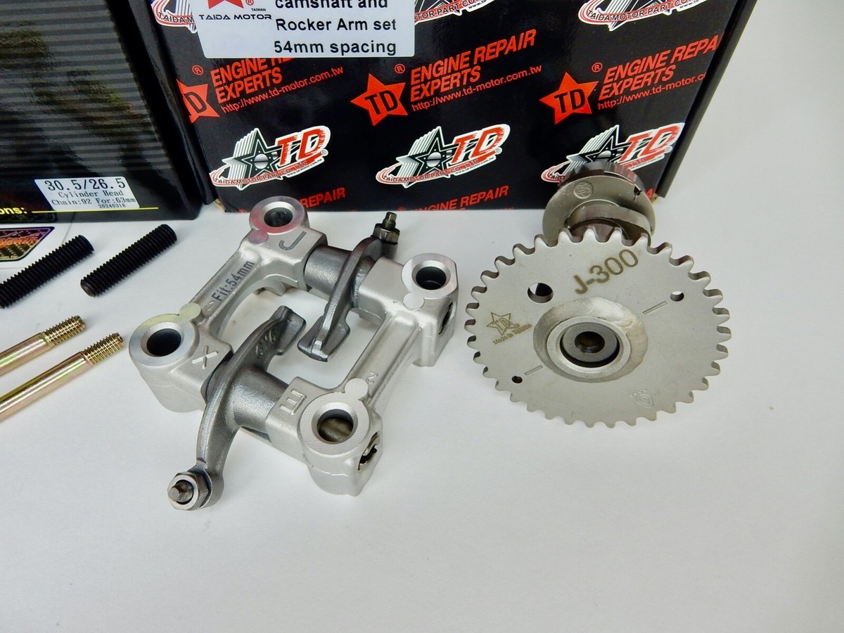 TAIDA / GY6 J-300 CAMSHAFT & CYLINDER HEAD 30.5 / 26.5 VALVE *54mm