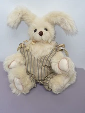 12" Mohair Artist Rabbit w/Wire Armature in Ears for Posing White Bunny