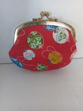 Vintage from Japan, cute little coin purse, colorful 3.5 x 2.5 collectible item