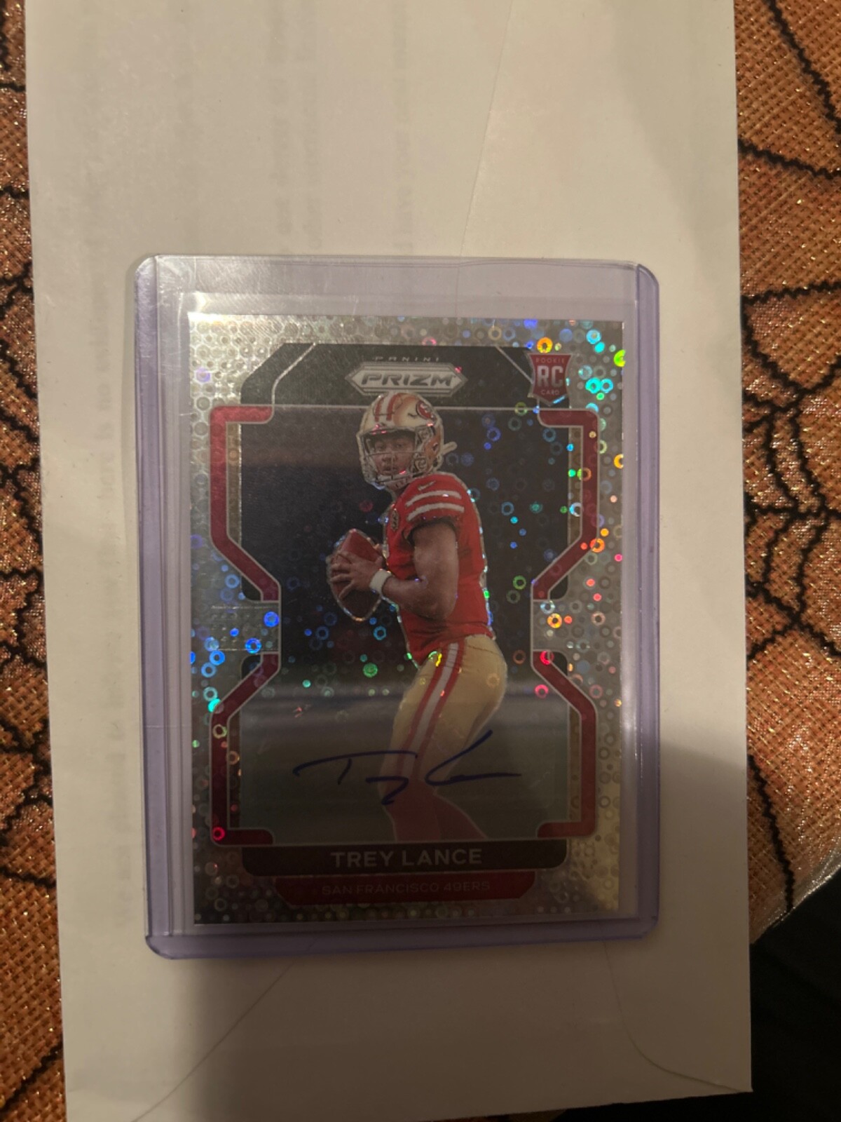 TREY LANCE 2021 Panini Prizm No Huddle AUTO SILVER DISCO RC 49ers #333