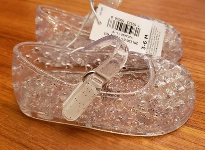 clear sparkly jelly shoes