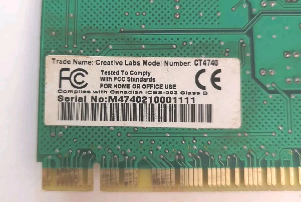 LOT OF 4 BOARDS 2 Audio Sound Cards & 2 Network Card -As Is Final Sale For Parts - Image 4 of 4