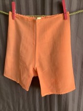 VTG. 1960 VANITY FAIR ORANGE SHERBET NYLON PANTY GIRDLE W/GARTERS SZ. M