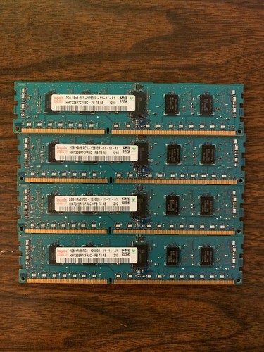 Lot of 4 Hynix 2GB 1Rx8 PC3-12800 HMT325R7CFR8C-PB T8 AB