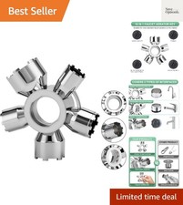 Upgraded Metal 10-in-1 Faucet Aerator Tool - Universal Heavy-Duty Metal Remov...