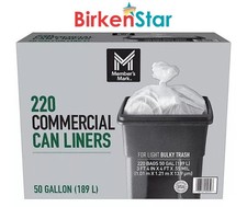 Member's Mark 50 Gallon Commercial Trash Bags 220 ct. Great Price
