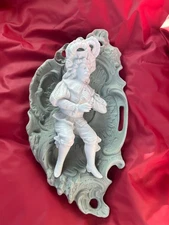 Schafer Vater Volkstedt Sage Green Man Bisque Relief Jasperware Wall Art