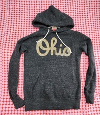 Men's Homage Ohio Script Hoodie Gray Gold Size Small Made In USA