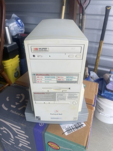 Vintage Packard Bell Executive S610 Tower funktioniert Originalkarton und Papiere - Bild 8 von 10