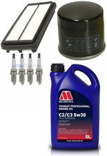 FOR KIA PICANTO 1.0 1.1 04-10 OIL AIR FILTER 4 SPARK PLUGS & OIL SERVICE KIT