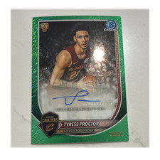 Topps 2025-26 Bowman Chrome RcGreen Refractor /99 Auto Tyrese Proctor Cavaliers