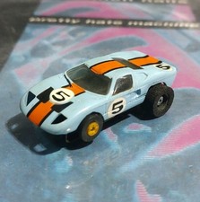 Vintage Aurora AFX Thunderjet Ford GT Light Blue HO Slot Car 1472 Tuff One As Is