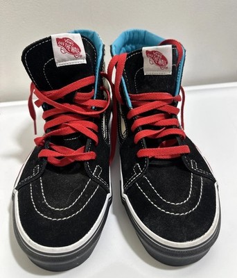 VANS Off The Wall Flame Unisex SK8 Hi Top Skate Shoes Red 500714 Mens Sz 8