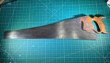 Antique 1896-1917 Disston USA D 8, 26” Handsaw Saw Tool, 8 Tpi, Skewback 