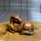 Wooden 2.4 inch Netsuke Horse Japanese Edo 19Th C Antique Sculpture Carving