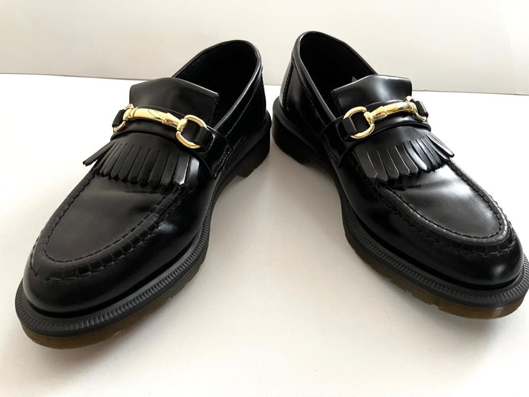 Dr.Martens ADRIAN SNAFFLE Black Leather Loafers UK7/US8 Near Mint image 9