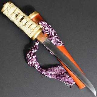 ANTIQUE JAPANESE KATANA SWORD TANTO MASATOSHI 正寿 signed w/KOSHIRAE HITATSRA NR!!