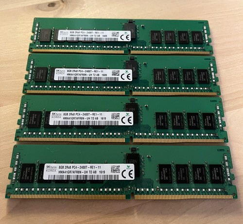 4x SK hynix 8GB 2Rx8 PC4-2400T-RE1-11 ECC RDIMM - 32GB