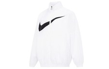 Nike Logo Print Windbreaker Loose Stand Collar Jacket