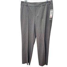 Lauren Ralph Lauren Womens Dress Pants 14W Grey Wool Blend Straight Leg Career