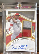 2023 Panini Immaculate Prospect Patch Autograph Tink Hence 26/99 St. Louis RC