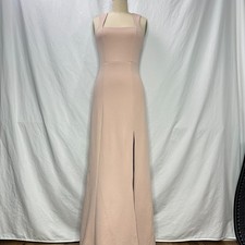 Show Me Your Mumu Womens Paris Gown Maxi Dress Size S Pink Square Neck High Slit