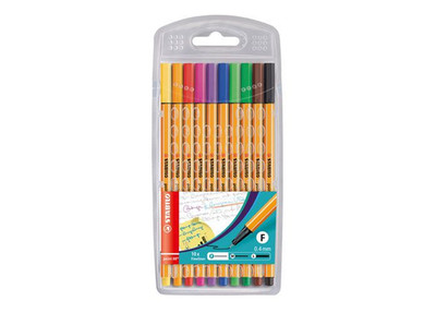 STABILO Fineliner point 88 Standardfarben 10 Stück Kartonetui