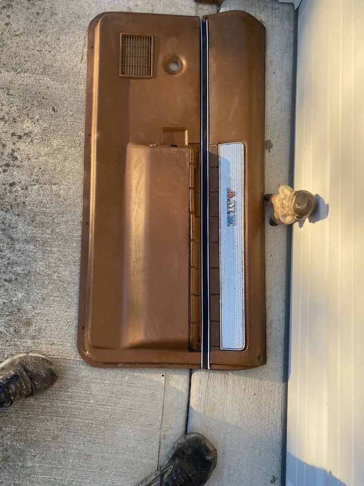 1971-74 AMC Javelin AMX painel de porta superior passe bronzeado grade de alto-falante de fábrica - Imagem 3 de 4