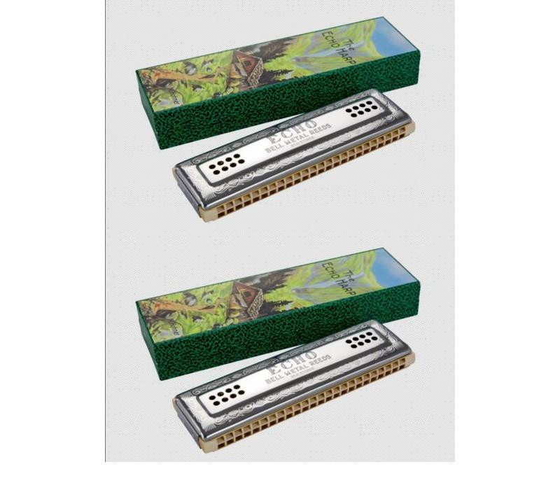 ハーモニカ 　ホフナーエコー　Hohner 1496/48 Echo Harmonica HOHNER Tremolo Echo 48 Harmonica - Stainless Steel for sale online