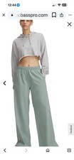 NWT Under Armour Womens S UA Rival Wide Leg Pants - Silica Green