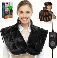 Weighted Heating Pad for Neck and Shoulders and Back,30S Fast Heating for Pain R