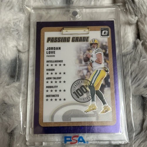2024 Panini Donruss Optic - Passing Grade Jordan Love #8 Purple Stars Prizm /25